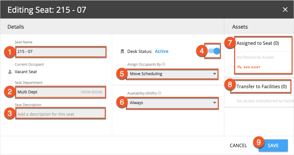 Edit Seats Pop-Up Annotated