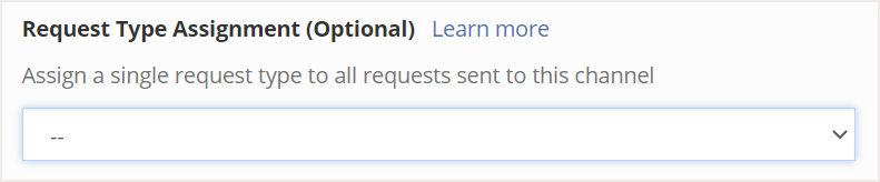 Request Type Assignment field