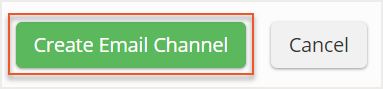 Create Email Channel button indicated
