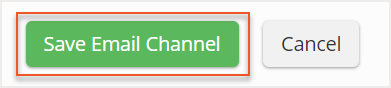 Save Email Channel indicated