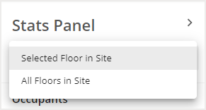 Stats Panel - Selected Floor in Site selected in dropdown