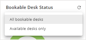 Bookable desks dropdown - all bookable desks highlighted