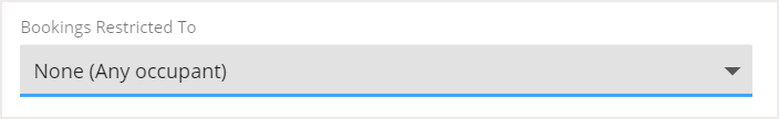 Bookings Restricted To field