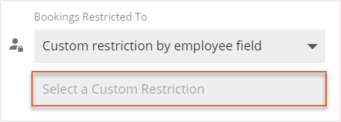 Select a Custom Restriction field