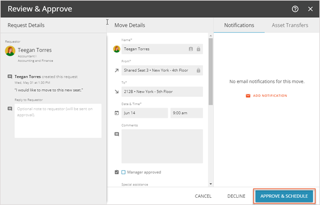 Managing Move Requests